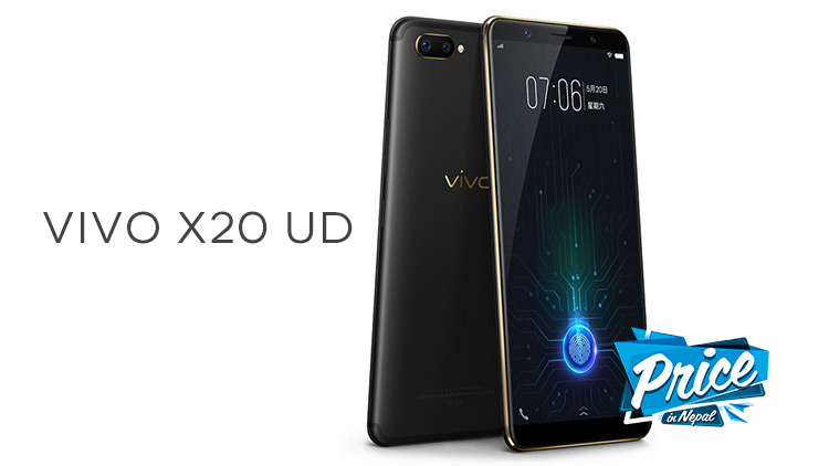 Vivo X20 Plus Ud, First Smartphone With In-Display Fingerprint Scanner Launched Vivo X20 Plus UD Price in Nepal