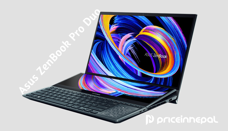 Asus ZenBook Pro Duo UX582 Price in Nepal, Asus ZenBook Pro Duo UX582 with Dual 4K Display Price in Nepal