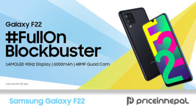Samsung Galaxy F22 Price in Nepal, Samsung Galaxy F22 launched in Nepal with Helio G80, 90 Hz screen and 6,000 mAh battery
