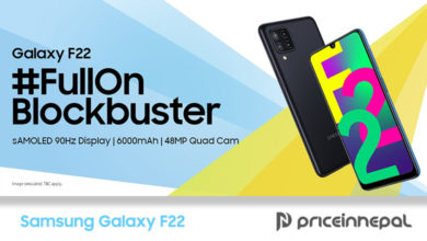 Samsung Galaxy F22 launched in Nepal with Helio G80, 90 Hz screen and 6,000 mAh battery