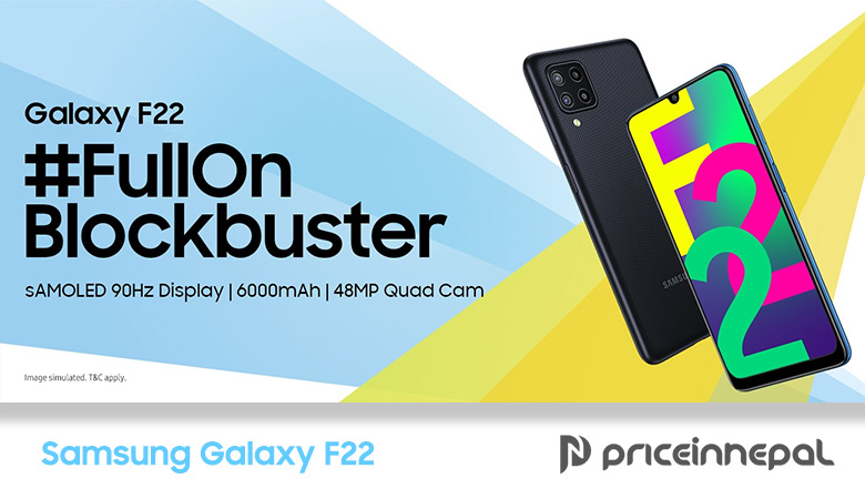 Samsung Galaxy F22 Price in Nepal, Samsung Galaxy F22 launched in Nepal with Helio G80, 90 Hz screen and 6,000 mAh battery